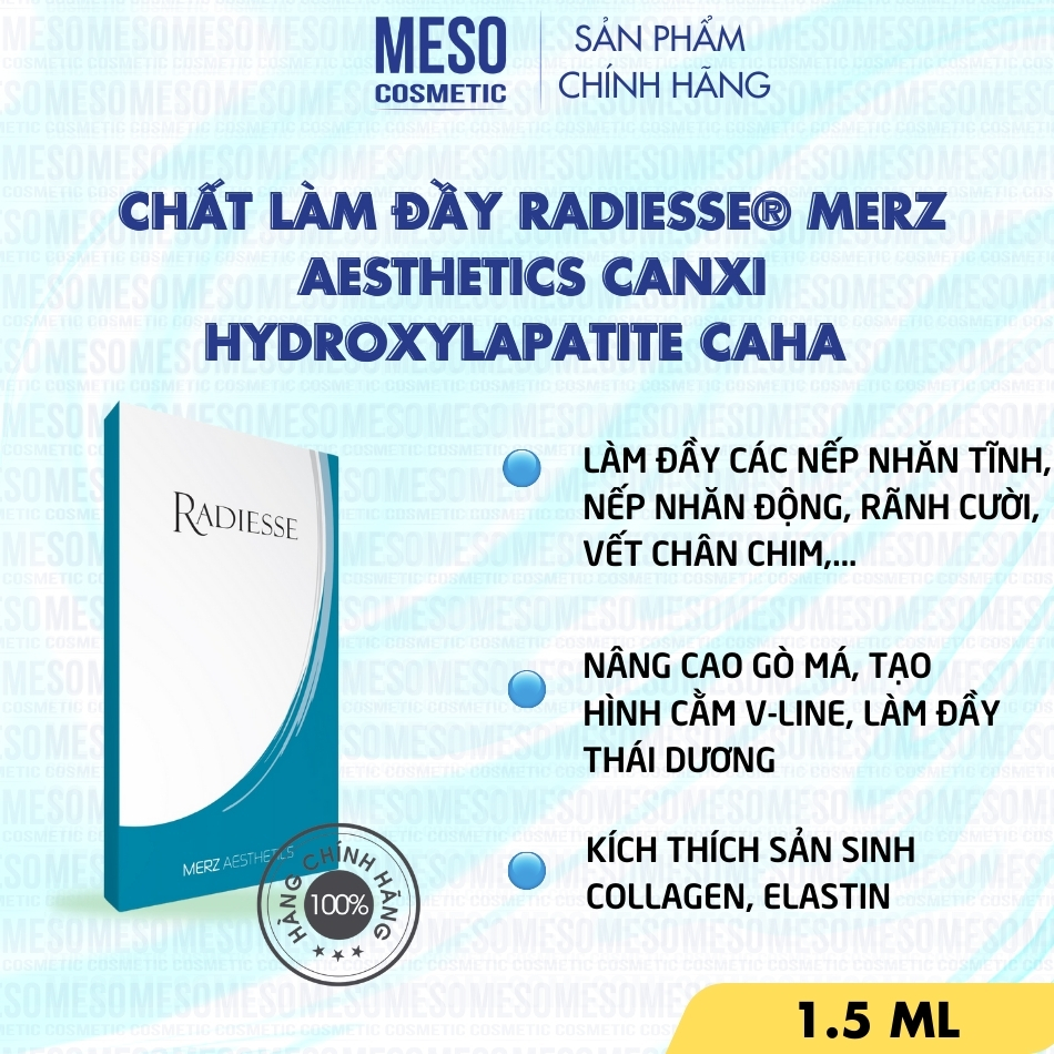 Chất làm đầy RADIESSE® MERZ AESTHETICS Canxi Hydroxylapatite CaHA 1.5ml